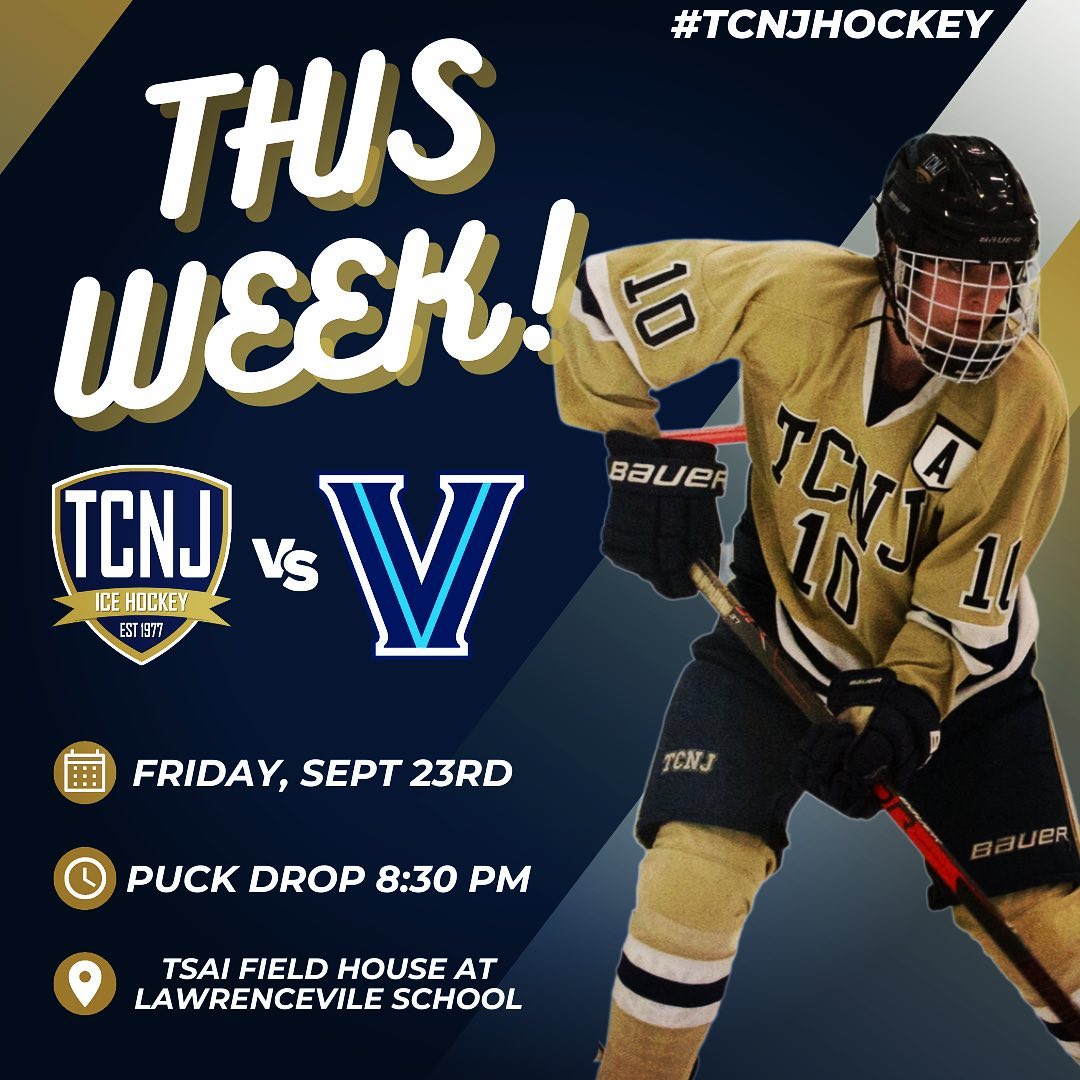 Just one game this weekend as we host the IceCats on Friday! #tcnjhockey #tcnj #lionpride